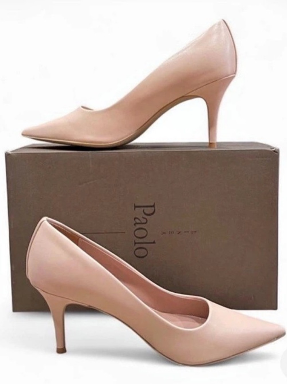 Paolo LINEA Paolo Paris-L Pointed Toe Pumps in Blush/Tan Size 9.5